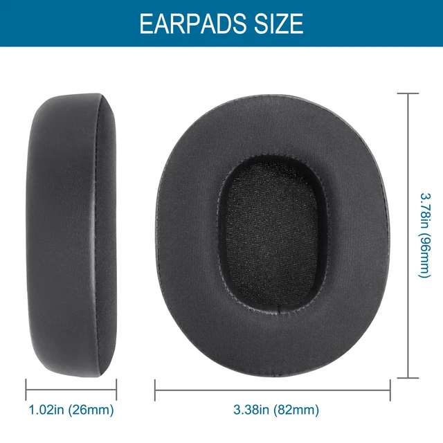 Alt view image 6 of 7 - Ear Pads Replacement for Skullcandy Hesh 3 Hesh EVO Hesh ANC Headphone, Earpads Cushions for Crusher Wireless Crusher Evo Crusher ANC Headset with Protein Leather Memory Foam (Cooling-Gel)