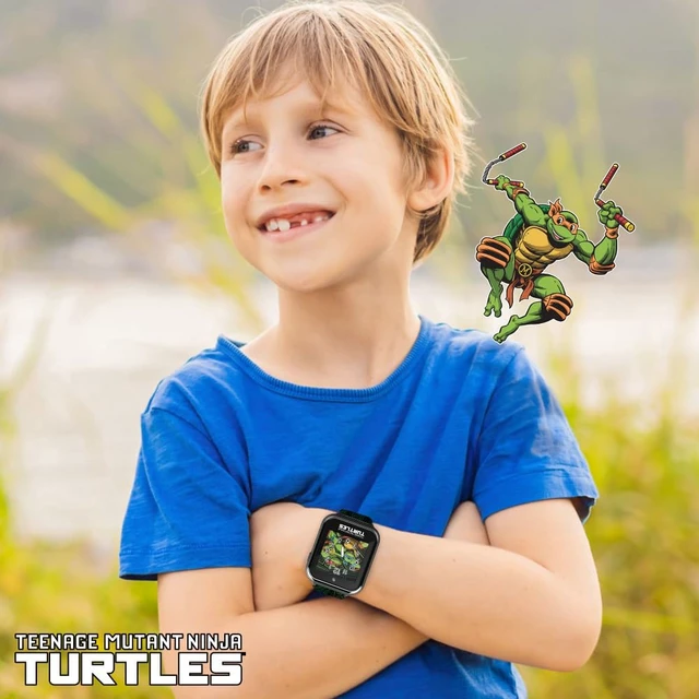 Alt view image 4 of 7 - Teenage Mutant Ninja Turtles Kids Smart Watch with Selfie Camera, Video Recorder, Games, Stopwatch, Alarm, Calculator, and Calorie Counter Fits Wrists 5.5" to 8"