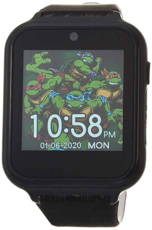Alt view image 7 of 7 - Teenage Mutant Ninja Turtles Kids Smart Watch with Selfie Camera, Video Recorder, Games, Stopwatch, Alarm, Calculator, and Calorie Counter Fits Wrists 5.5" to 8"
