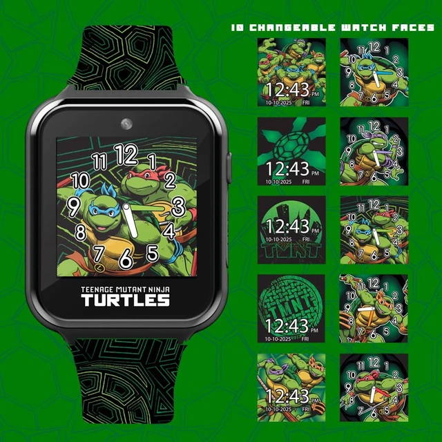 Alt view image 3 of 7 - Teenage Mutant Ninja Turtles Kids Smart Watch with Selfie Camera, Video Recorder, Games, Stopwatch, Alarm, Calculator, and Calorie Counter Fits Wrists 5.5" to 8"