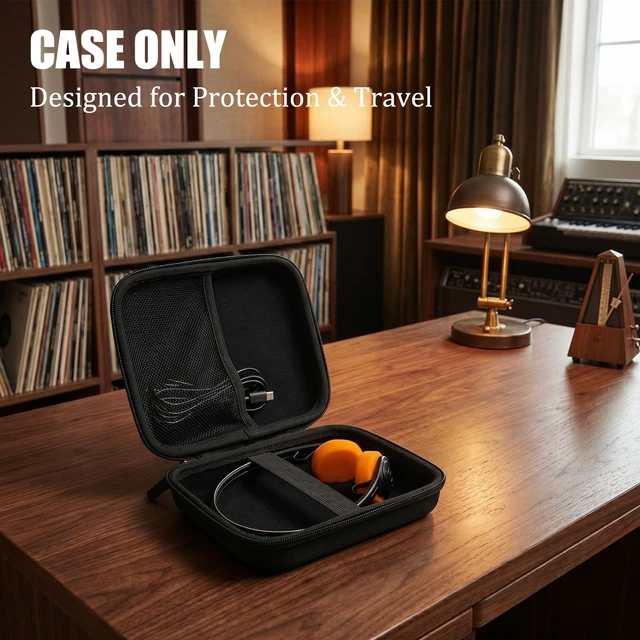 Alt view image 5 of 7 - Case for JLab Rewind 2/ Koss KPH40/ Moondrop Wireless Retro Headphones - Hard Travel Protective Carrying Storage Bag, Box Only