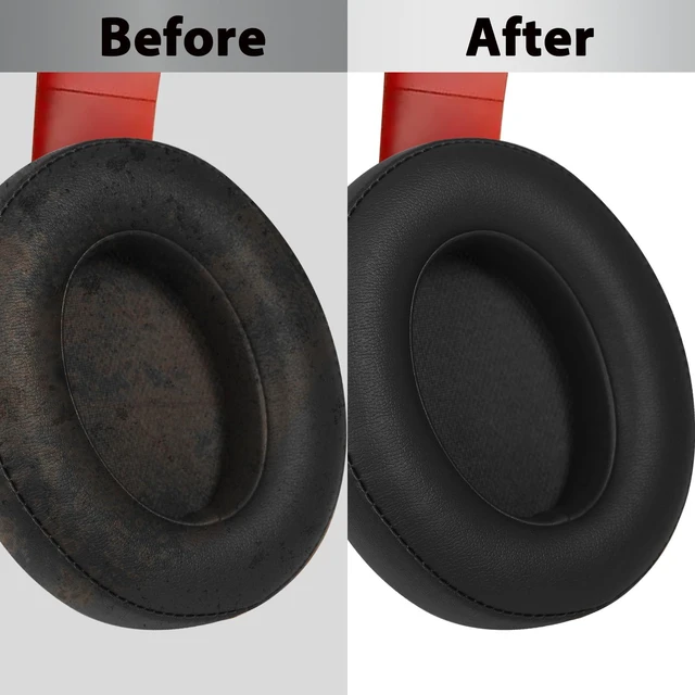 Alt view image 4 of 7 - Studio3 Replacement Earpads Ear Pads Soft Protein Leather Cushion Cups Cover Compatible with Beats Studio 2 Studio 3 B0500 B0501 Wired Wireless Over-Ear Headphones (Black)