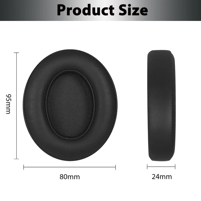 Alt view image 5 of 7 - Studio3 Replacement Earpads Ear Pads Soft Protein Leather Cushion Cups Cover Compatible with Beats Studio 2 Studio 3 B0500 B0501 Wired Wireless Over-Ear Headphones (Black)