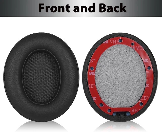 Alt view image 6 of 7 - Studio3 Replacement Earpads Ear Pads Soft Protein Leather Cushion Cups Cover Compatible with Beats Studio 2 Studio 3 B0500 B0501 Wired Wireless Over-Ear Headphones (Black)