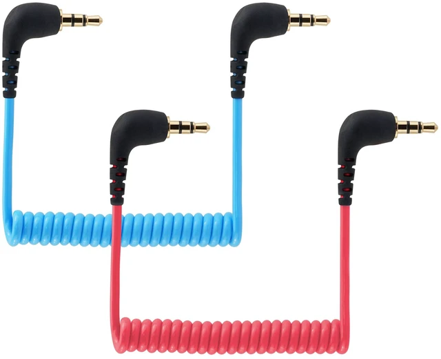 Main image of for DJI Mic 2 Camera Audio Cable 3.5mm TRS, for DJI Mic 1 2 3 Mini Audio Cord, for Rode Wireless GO II, Pro, ME Mircophone Coiled Dual TRS Cables 3.5mm Colored Patch Adapter to Cam