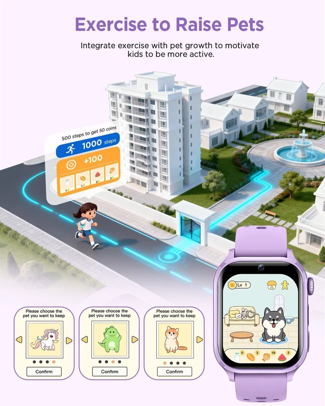 Alt view image 7 of 7 - Smart Watch, No App or Phone Needed, IP68 Waterproof