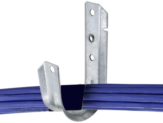 Alt view image 6 of 6 - Cable Support J Hook, 2" Heavy Duty Metal Wire Cable Support J-Hook Hangers for Attaching Wall Mounting to Vertical Surfaces (25 Pack)