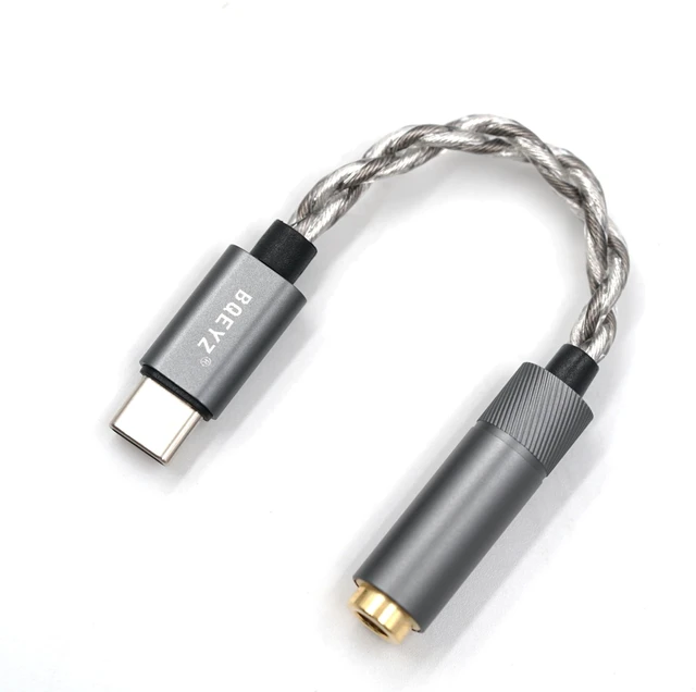 Main image of LIN Type C to 4.4mm DAC Adapter, CX31993 HiFi Headphone Audio Dongle Supports 32bit/384kHz lossless audio, portable Jack headphone amp, compatible with USB-C smartphones, silver housing