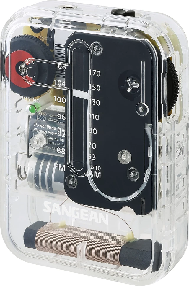 Alt view image 4 of 5 - SR-32CL AM/FM Pocket Analog Radio (Clear)
