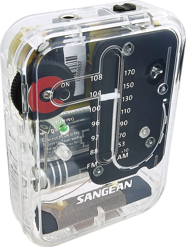 Alt view image 5 of 5 - SR-32CL AM/FM Pocket Analog Radio (Clear)