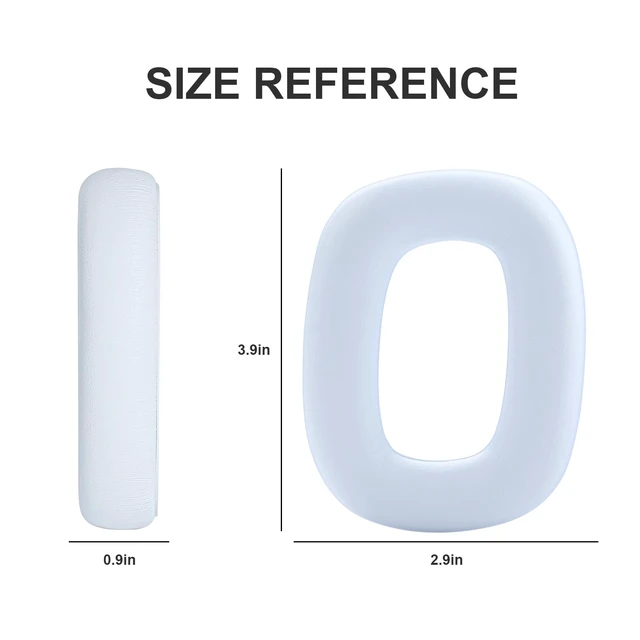 Alt view image 5 of 7 - Astro A30 Ear Pads Replacement Ear Pads Cushions Compatible with Logitech Astro A30 Headphones Comfort Protein Leather Soft Memory Foam Replacement Headset Repair Parts (White)
