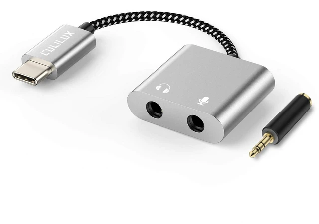 Main image of USB C to TRS Microphone Headphone Splitter, Type C to 3.5mm Audio MIC Adapter Compatible with Google Pixel 8/7/6 Pro, Pixel 7a/6a, Pixel Fold, Pixel Tablet, Samsung S24/S23/S22/S21 Ultra More