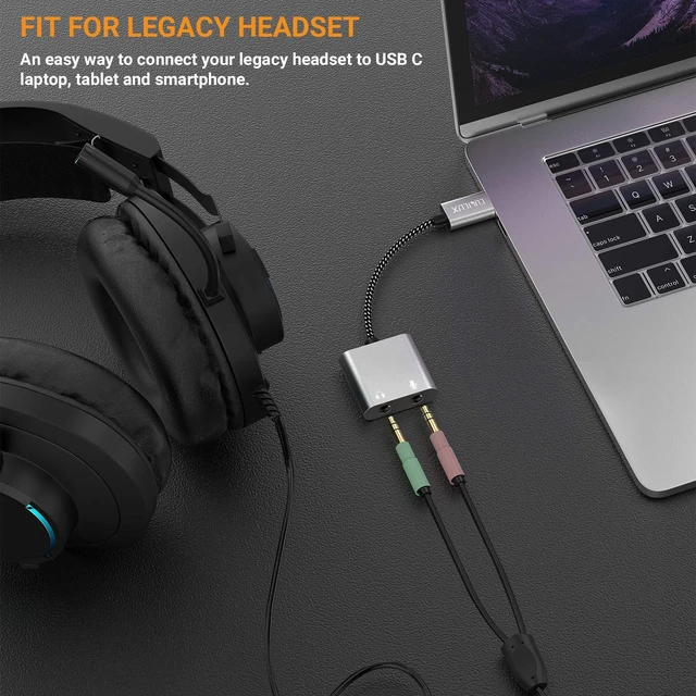 Alt view image 5 of 7 - USB C to TRS Microphone Headphone Splitter, Type C to 3.5mm Audio MIC Adapter Compatible with Google Pixel 8/7/6 Pro, Pixel 7a/6a, Pixel Fold, Pixel Tablet, Samsung S24/S23/S22/S21 Ultra More