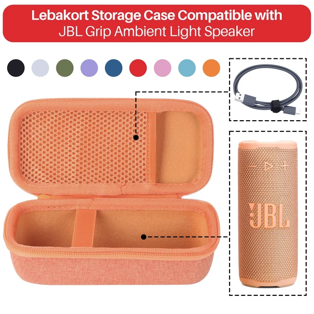 Alt view image 3 of 7 - Storage Case Compatible with JBL Grip Portable Bluetooth Speaker Lightweight & Carry, Dustproof Storage, Travel Friendly, Portable for Daily Use, Orange Case