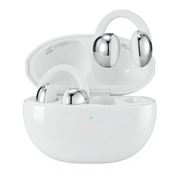 Main image of CrystalClip Open Ear Clip-On Earbuds, 5.5g Ultra-Light, 36H Playtime Open Ear Wireless Earbuds with Deep Bass & 3D Spatial Sound, AI ENC Clear Calls, Dual-Device Switching, IPX4 Waterproof