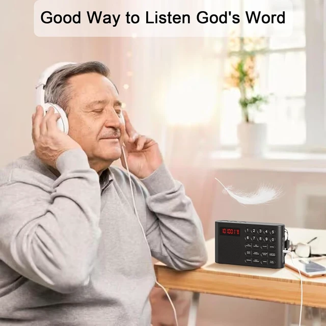 Alt view image 7 of 7 - KJV Audio Bible Player, Electronic Bible with Large Buttons Easy Read Talking Bible Old & New Testament in King James Version for Senior Poor Vision Portable Audible Bible
