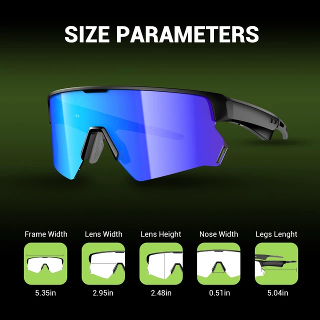 Alt view image 5 of 7 - Polarized Sports Smart Sunglasses for Men and Women, UVProtection, 5.4 Bluetooth Glasses for Cycling Driving