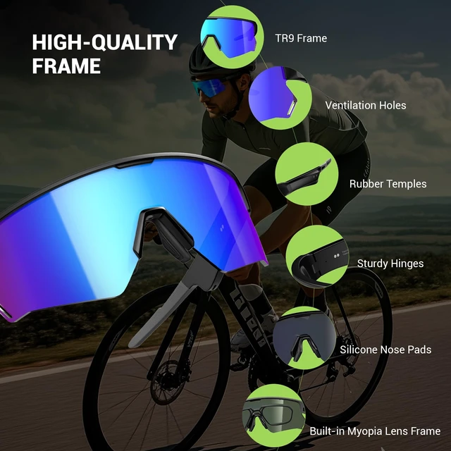 Alt view image 7 of 7 - Polarized Sports Smart Sunglasses for Men and Women, UVProtection, 5.4 Bluetooth Glasses for Cycling Driving
