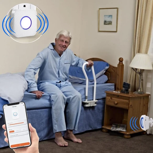 Alt view image 2 of 7 - WiFi Bed Sensor Alarm and Fall Prevention for Elderly/Dementia and More,Caregiver Pager Motion Sensor Alarm with Phone APP, Bed Alarm for Elderly Adults Wireless WiFi