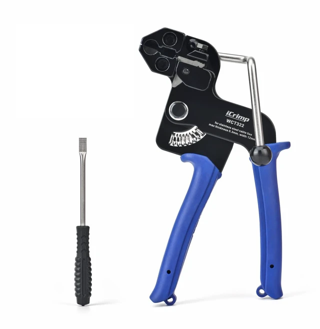 Main image of Metal Zip Tie Gun Wrap Tool for Stainless Steel Cable Ties, Tensioning & Cutting Functional Cable Tie Gun c/w Free Zip Tie Release Tool