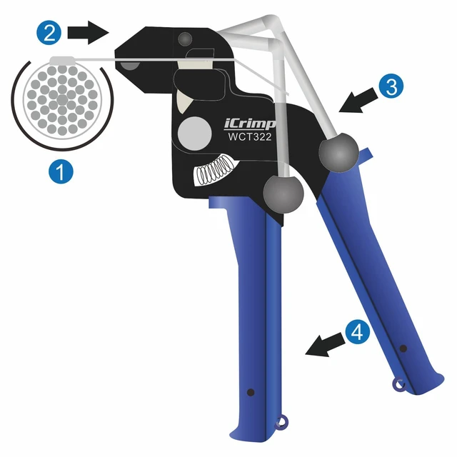 Alt view image 4 of 7 - Metal Zip Tie Gun Wrap Tool for Stainless Steel Cable Ties, Tensioning & Cutting Functional Cable Tie Gun c/w Free Zip Tie Release Tool