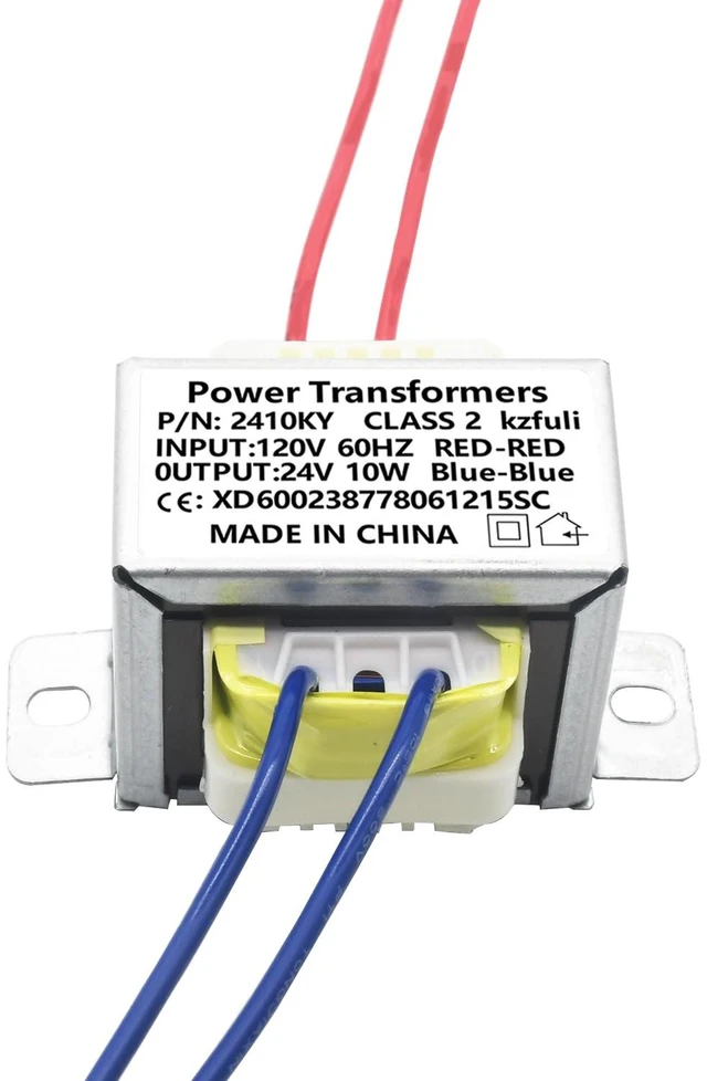 Main image of 24V/10W AC/AC Power Transformer, 120V to 24V Transformer with 2Hole Mount Suitable for Stage Lighting, Audio Equipment, Small Power Supply K-030, Rv Emergency Lighting, etc