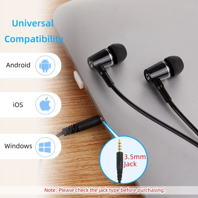 Alt view image 6 of 7 - Air Tube Headphones Air Tube Earbuds Airtube Headset with Microphone & Volume Control Airtube Headphones for a Safe and Healthy Listening (Black)