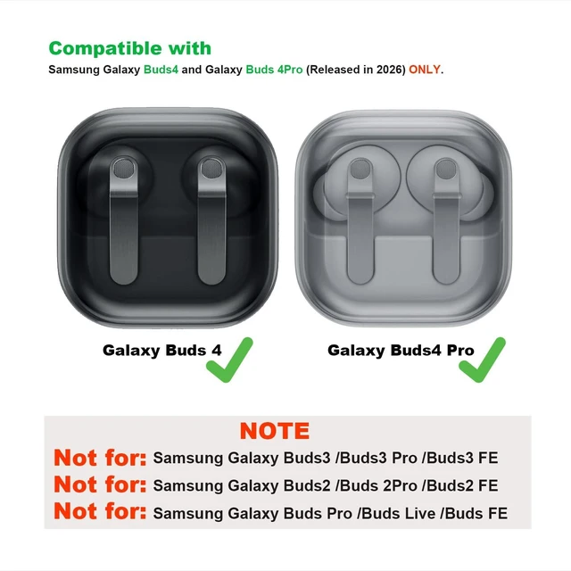Alt view image 2 of 6 - Leather Case for Samsung Galaxy Buds 4 / Buds4 Pro Case Cover Premium Soft-Touch Leather, Fully-Wrapped Design, Carbon-Fiber-Effect Texture, Supports Wireless Charging - Black