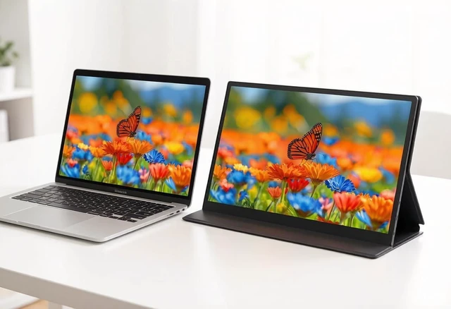 Alt view image 5 of 7 - 4K Portable Monitor 13.3 Inch, IPS Ultra HD 3840x2160 External Display 16:10 aspect, 60Hz, 300 nits brightness, ultra-slim 0.39" body. USB-C & Mini HDMI ready for laptop, phone, console