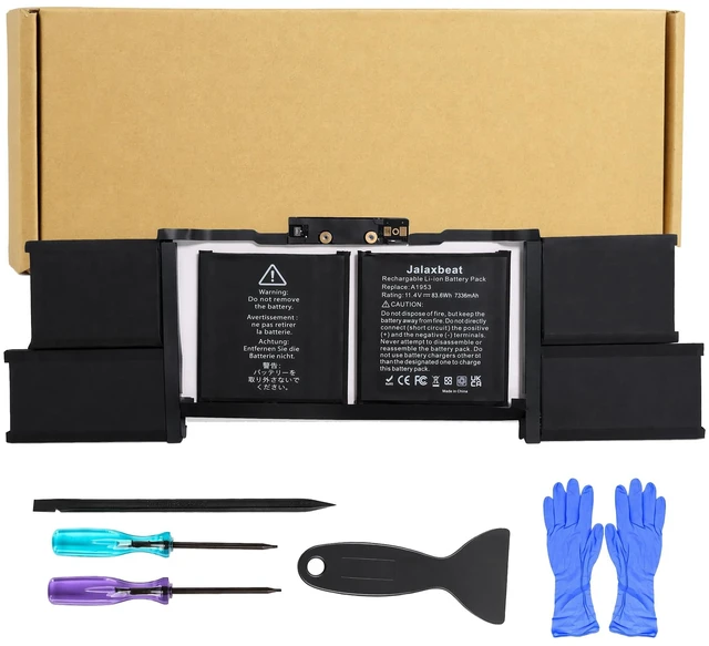Main image of A1953 Laptop Battery for MacBook Pro 15 Inch A1990 (Mid 2018 2019) EMC 3215 3359 BTO/CTO MV902LL/A MV912LL/A MV922LL/A MV932LL/A MV942LL/A MV952LL/A MR962LL/A MV962LL/A MV972LL/A MV902B/A