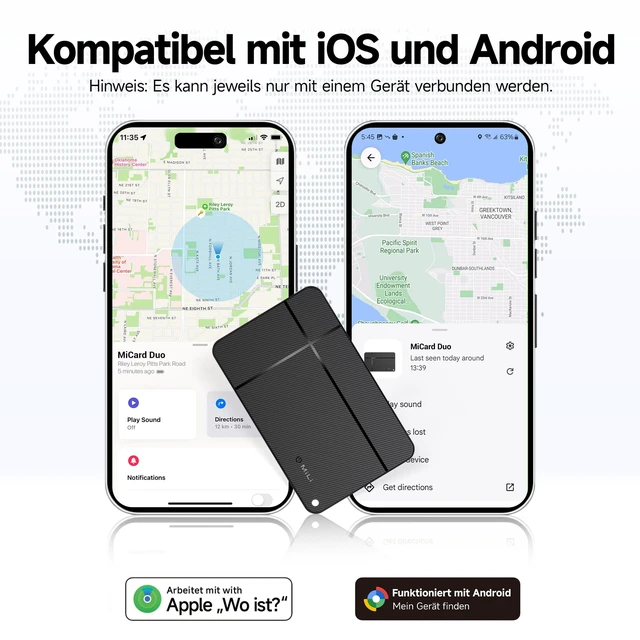 Alt view image 2 of 7 - Wallet Tracker Card for iOS and Android Wallet Finder Wireless Rechargeable Bluetooth Tracking Card with Google Find Hub,iOS Find My, for Wallet Passport and More