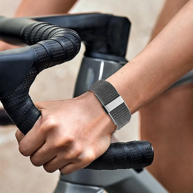 Alt view image 2 of 7 - 6 Pack Nylon Wristband Compatible with Hume Band Replacement 1.0 Hook and Loop Breathable Soft Strap for Fitness Tracker Women Men