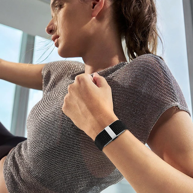 Alt view image 7 of 7 - 6 Pack Nylon Wristband Compatible with Hume Band Replacement 1.0 Hook and Loop Breathable Soft Strap for Fitness Tracker Women Men