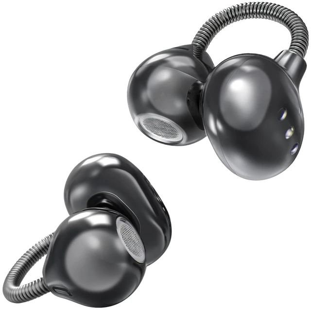 Main image of King Lucky Open-Ear Clip-On Earbuds for Running, Bluetooth 6.0 Wireless Headphones with Memory Spring, Secure Fit for Small Ears & Glasses Wearers, 45H Playtime, ENC Mic, IPX5 Waterproof (Black)