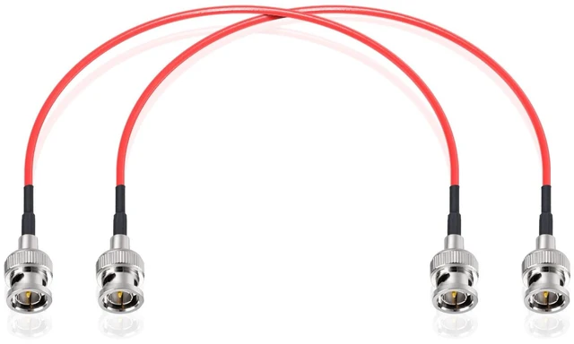 Main image of HD-SDI 3G SDI Cable 1ft 75 Ohm RG179 Thin BNC Coax Cable 2-Pack Red Flexible SDI Cables for Cameras BMCC Monitor,Support HD-SDI/3G-SDI/4K Video Jumper