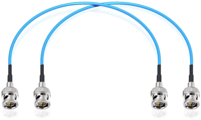 Main image of HD-SDI 3G SDI Cable 1ft BNC Jumper 75 Ohm RG179 Thin Coaxial Cable SDI Jumper for Cameras BMCC Monitor,Support HD-SDI/3G-SDI/4K/8K Video (Blue,2-Pack)