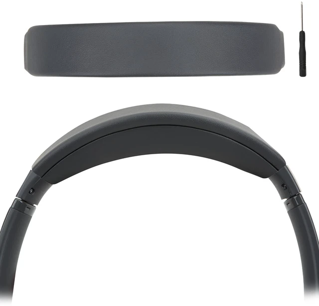 Main image of Protein Leather Headband Pad Compatible with Bose QC45 QC35 QC35 II Headphones (Dark Gray)