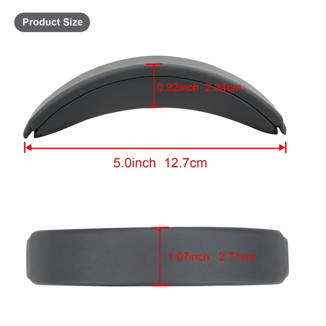 Alt view image 4 of 7 - Protein Leather Headband Pad Compatible with Bose QC45 QC35 QC35 II Headphones (Dark Gray)