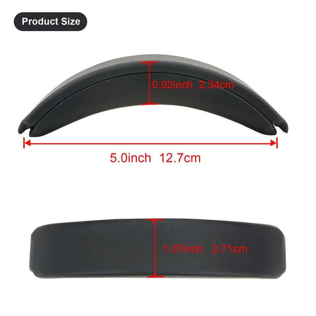 Alt view image 7 of 7 - Headband Pad for Bose QuietComfort QC45 QC35II QC35 Headband Cushion Cover with Protein Leather& Memory Foam (Black)