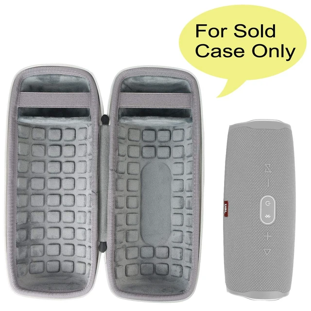 Alt view image 2 of 6 - Hard Travel Case for JBL Charge 5/4 Speaker, Black+Inside Grey Portable Travel Bag Replacement with Custom Molded Interior and Handle, Shockproof EVA Shell and Soft Lining