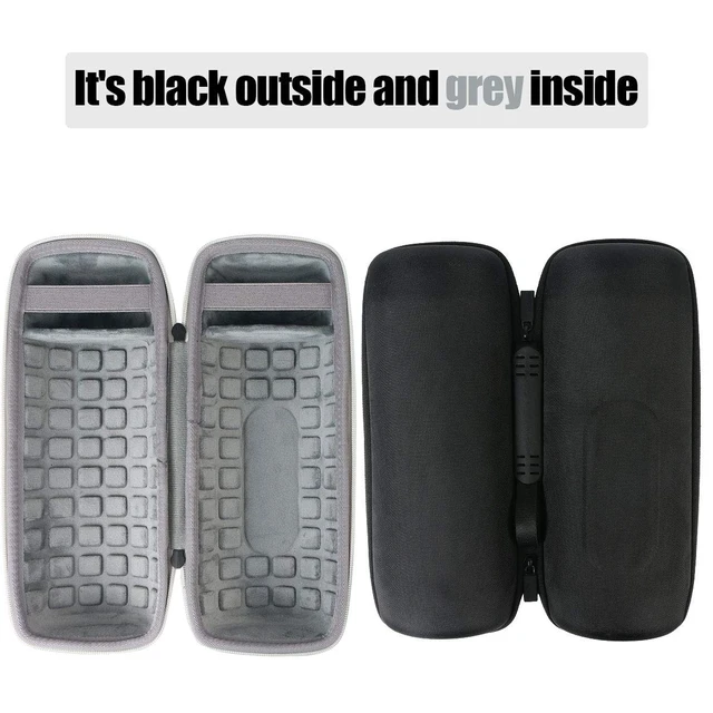 Alt view image 3 of 6 - Hard Travel Case for JBL Charge 5/4 Speaker, Black+Inside Grey Portable Travel Bag Replacement with Custom Molded Interior and Handle, Shockproof EVA Shell and Soft Lining