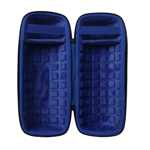 Alt view image 2 of 6 - Hard Travel Case for JBL Charge 5/4 Speaker, Black+Royal Blue Portable Travel Bag Replacement with Custom Molded Interior and Handle, Shockproof EVA Shell and Soft Lining