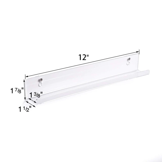 Alt view image 2 of 7 - Vinyl Record Shelf Wall Mount, Acrylic Vinyl Holder Wall, 6 Pack 12inch Acrylic Record Vinyl Shelves Display, Clear Album Record Holder Hangers, Display Daily Lp Listening, Office Home