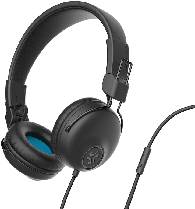 Main image of Studio on-Ear Headphones with 40mm Drivers, Tangle-Free Braided Cord, Foldable, Black