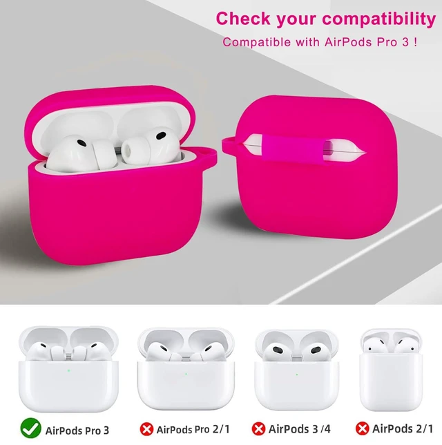 Alt view image 3 of 7 - Compatible with Airpods Pro Case Cover with Bracelet Keychain for Apple Airpod Pro Case (Hot Pink)