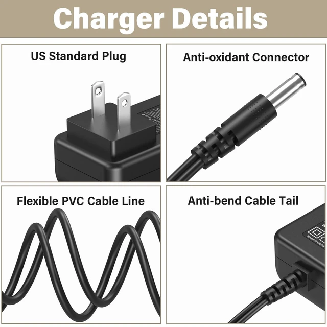 Alt view image 5 of 7 - 12V Turntable Charger Replacement Fit for Audio Technica Turntable AT-LP60X Power Adapter for Audio-Technica AT-LP60X-BK AT-LP60X-BW AT-LP60XBT-RD AT-LP120XUSB-BK Direct-Drive Turntable Record Player