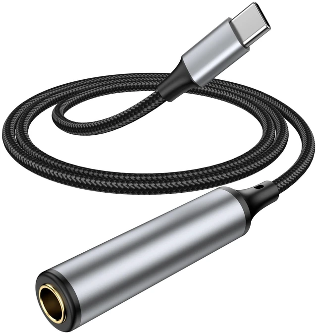 Main image of USB Type C to 1/4 Inch Headphone Adapter 3.3FT, USB C to 6.35mm TRS Stereo Aux Jack Adapter Cable for Samrtphone, Laptop, Amplifiers, Mixers, 6.35mm Headphones