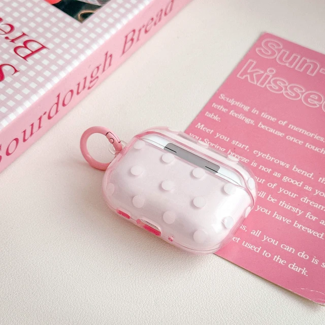 Alt view image 5 of 7 - for Airpods Pro 3 Case Clear,Cute White Polka Dots Pattern-Pink Aesthetics Retro Design for Airpods Pro 3rd Generation Case Cover,Shockproof Soft TPU with Keychain&Cleaning Pen Women Girls