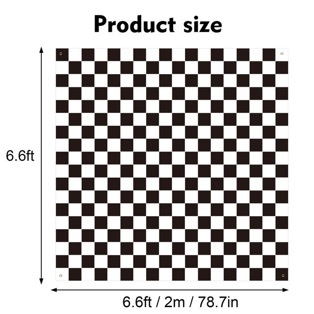 Alt view image 5 of 7 - 6.6x6.6ft Black and White Checkered Backdrop, Racing Party Cars Truck Dirt Bike Birthday Party Decorations, One Happy Dude, Fast One Two Fast Birthday Decorations for Boys