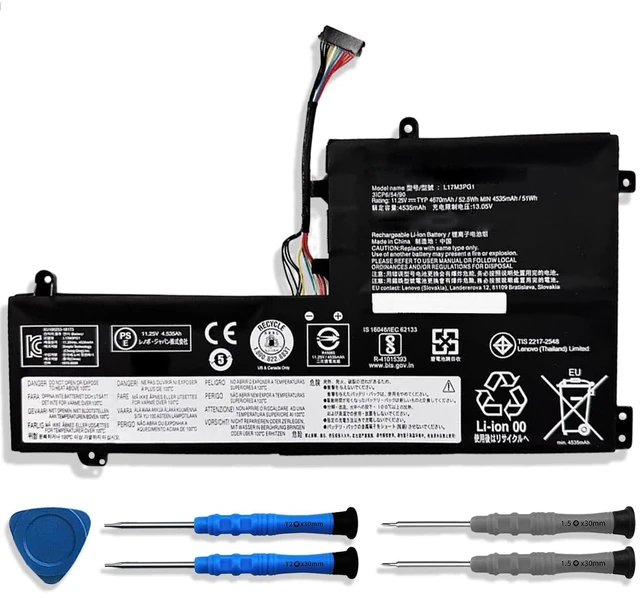 Main image of L17M3PG1 L17C3PG1 L17C3PG2 L17M3PG2 Laptop Battery Compatible with Lenovo Legion Y530-15ICH Y540 Y545-PG0 Y740-15IRH Y740-15ICHG Legion Y7000 2019 1050 PG0 Series L17M3PG3 11.25V 52.5Wh
